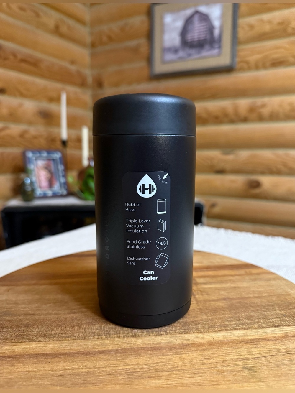 BLACK HydroJug 12oz Slim Can Cooler